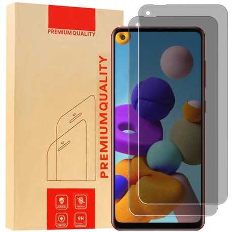 Samsung A21s Privacy H&auml;rdat glas 0.26mm 2.5D 9H-Samsung A21s-Shockproof.se