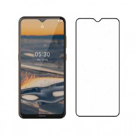 2-PACK Nokia 5.3 H&auml;rdat Glas 0.26mm 2.5D 9H Fullframe-Nokia 5.3-Shockproof.se