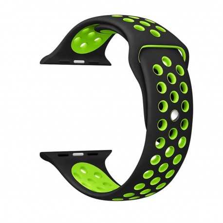 Apple Watch SE 38mm Stilren Sportarmband Runnr Svart/Gr&ouml;n-Smartwatch-tillbeh&ouml;r-Shockproof.se