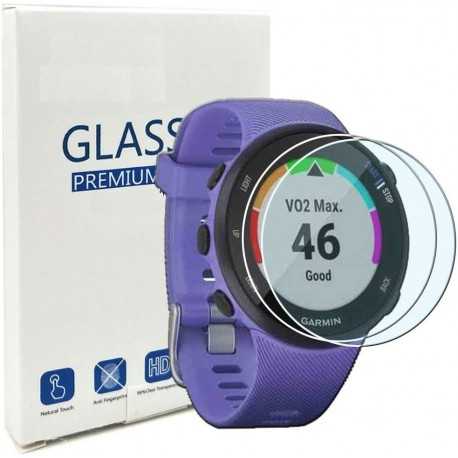 2-PACK Garmin Forerunner 45 & 45s H&auml;rdat Glas 0.2mm 9H 2.5D-Garmin Forerunner 45/45s-Shockproof.se