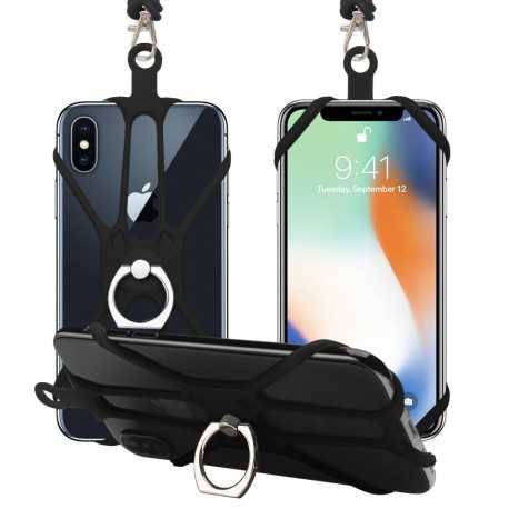 Telefonh&aring;llare med Halsrem | Ringh&aring;llare - Svart-&Ouml;vrigt-Shockproof.se