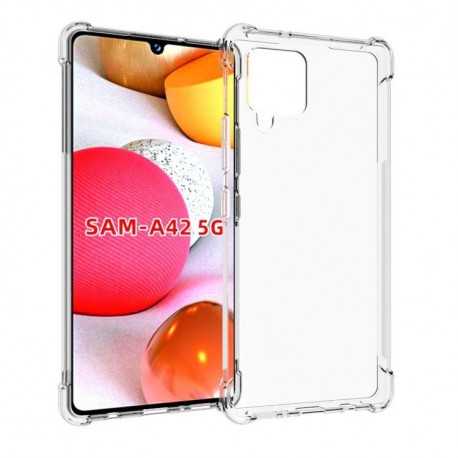 Samsung A42 5G St&ouml;tt&aring;ligt Skal med F&ouml;rst&auml;rkta H&ouml;rn-Samsung A42 5G-Shockproof.se