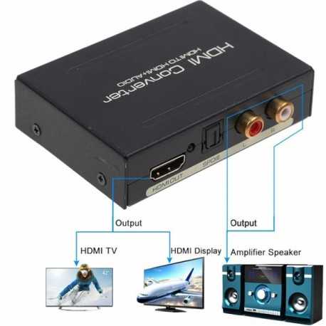 1080P Audio Extractor Converter Splitter HDMI till HDMI & Optisk-Tr&auml;ning, Hem & Fritid-Shockproof.se