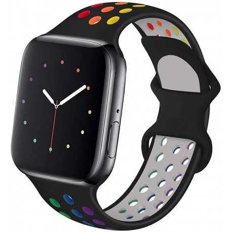 Apple Watch 42/44/45/49mm Stilren Sportarmband Runnr RGB-Apple Watch 44mm-Shockproof.se