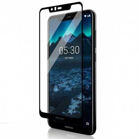 2-PACK Nokia 5.1 H&auml;rdat Glas 0.26mm 2.5D 9H Fullframe-Nokia 5.1-Shockproof.se