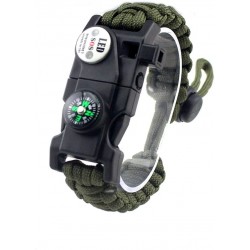 Paracord Survival Armband Taktiskt Nödutrustningssats
