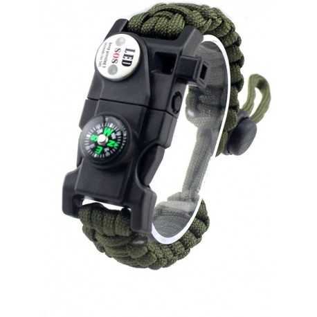 Paracord Survival Armband Taktiskt N&ouml;dutrustningssats-Sport & Fritid-Shockproof.se