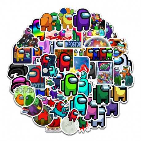 50-PACK Among Us Vattent&aring;liga Klisterm&auml;rken-Tr&auml;ning, Hem & Fritid-Shockproof.se