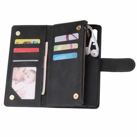 Samsung A20e Multifunktionellt Pl&aring;nboksfodral Zipper 8-Fack-Samsung A20e-Shockproof.se