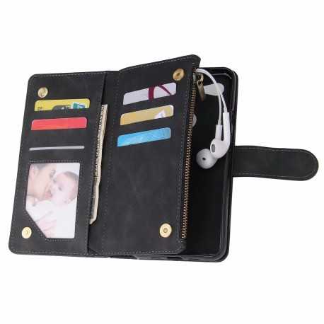 Google Pixel 3a Multifunktionellt Pl&aring;nboksfodral Zipper 8-Fack-Google Pixel 3a-Shockproof.se