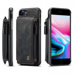 iPhone 7 Skal Korthållare och Dragkedja 4-FACK CaseMe® Flippr