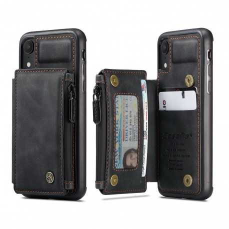iPhone XR Skal Korthållare & Dragkedja 4-FACK CaseMe Flippr-iPhone XR-Shockproof.se