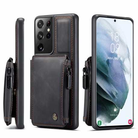 Samsung S21 Ultra Skal Korth&aring;llare & Dragkedja 4-FACK CaseMe Flippr-Samsung S21 Ultra-Shockproof.se