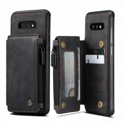 Samsung S10e Skal Korthållare & Dragkedja 4-FACK CaseMe® Flippr