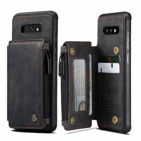 Samsung S10e Skal Korth&aring;llare & Dragkedja 4-FACK CaseMe Flippr-Samsung S10e-Shockproof.se