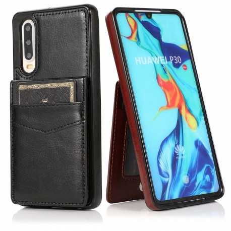 Huawei P30 Lite Mobilskal Korth&aring;llare 5-FACK Retro V3 - Svart-P30 Lite-Shockproof.se