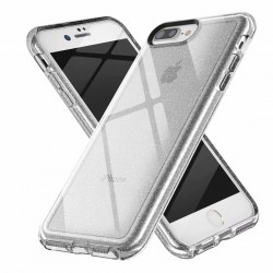 iPhone 7 / 8 Plus Stötdämpande Gummiskal Gnistra Silver