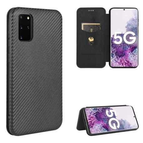 Samsung S20 Plus Flipfodral Kortfack CarbonDreams-Samsung S20 Plus-Shockproof.se