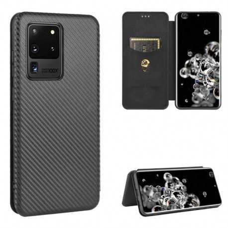 Samsung S20 Ultra Flipfodral Kortfack CarbonDreams-Samsung S20 Ultra-Shockproof.se