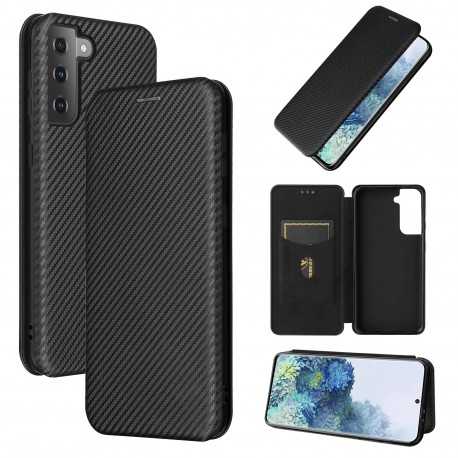 Samsung S21 Plus Flipfodral Kortfack CarbonDreams-Samsung S21 Plus-Shockproof.se