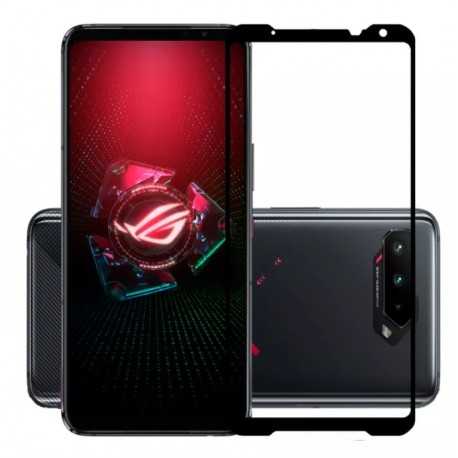 ROG Phone 5 H&auml;rdat Glas 0.26mm 9H Fullframe-ROG Phone 5-Shockproof.se