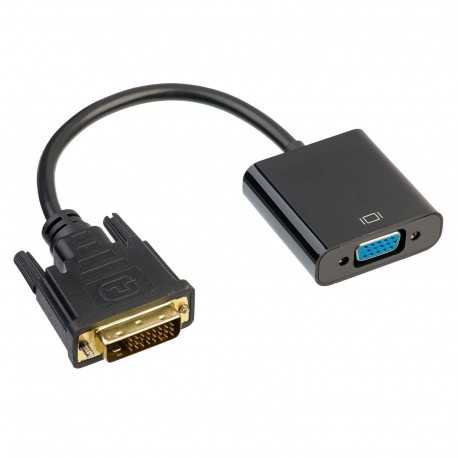 Adapter med Kabel DVI (m) / VGA (f) 15cm-Kablar & Adaptrar-Shockproof.se