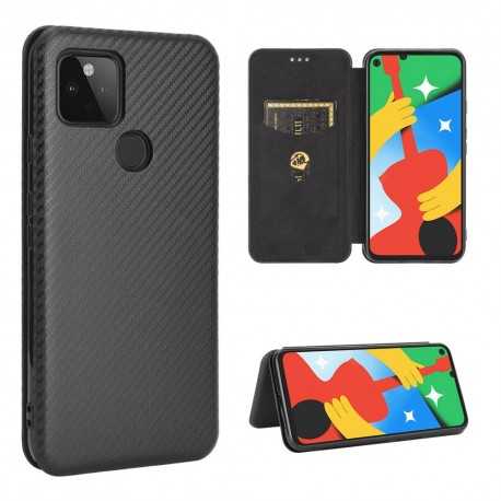 Google Pixel 4a 5G Flipfodral Kortfack CarbonDreams Svart-Google Pixel 4a 5G-Shockproof.se