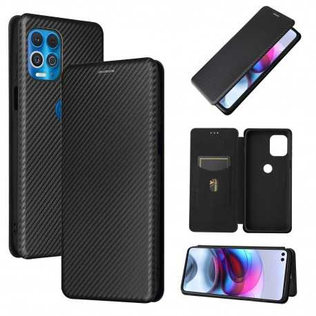 Motorola Moto G100 Flipfodral Kortfack CarbonDreams-Motorola Moto G100-Shockproof.se