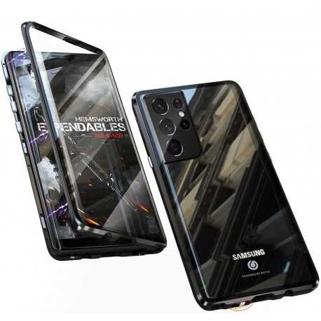 Samsung S21 Ultra Helt&auml;ckande Premium Skal Glassback V4-Samsung S21 Ultra-Shockproof.se