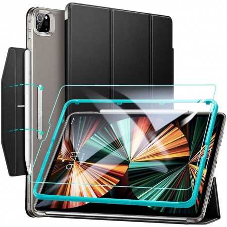 iPad Pro 12.9" 2021 Flipfodral + H&auml;rdat Glas ESR Ascend Trifold-Surfplattor-Shockproof.se