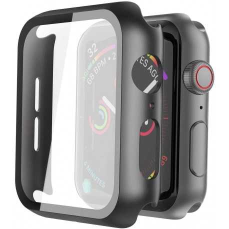 2-PACK Apple Watch 38mm St&ouml;td&auml;mpande Skal 9H H&auml;rdat Glas 2in1-Apple Watch 38mm-Shockproof.se
