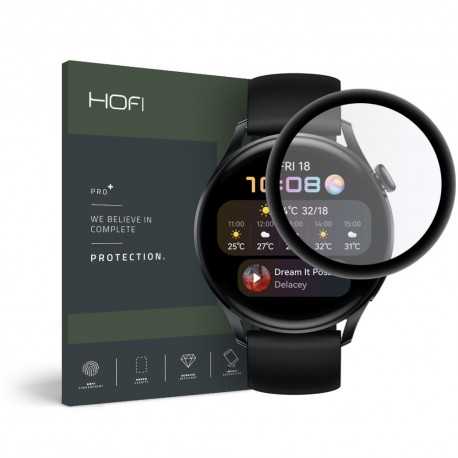 Huawei Watch 3 48mm FullFrame 3D H&auml;rdat glas 0.26mm 9H-Huawei Watch 3 48mm-Shockproof.se