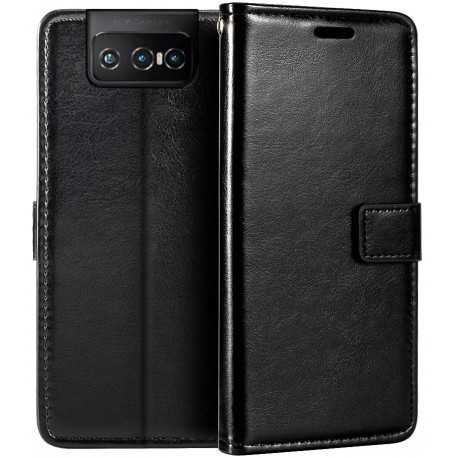 Zenfone 8 Flip Pl&aring;nboksfodral PU-L&auml;der 4-FACK-Zenfone 8 Flip-Shockproof.se