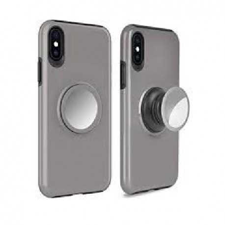 iPhone Xs Max St&ouml;tt&aring;ligt Skal med Spegel 2in1-iPhone XS Max-Shockproof.se