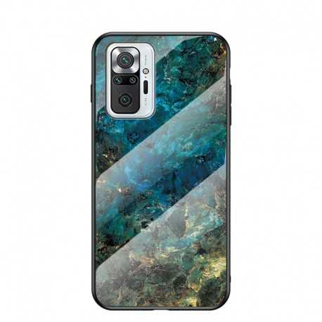Redmi Note 10 Pro Marmorskal 9H H&auml;rdat Glas Baksida Glassback V2-Xiaomi Redmi Note 10 Pro 4G-Shockproof.se