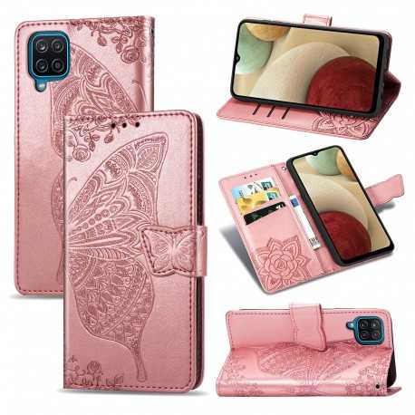 Samsung A12 Pl&aring;nboksfodral PU-L&auml;der 4-FACK Motiv Fj&auml;ril-Samsung A12-Shockproof.se
