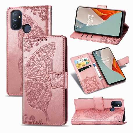 OnePlus Nord N100 Pl&aring;nboksfodral PU-L&auml;der 4-FACK Motiv Fj&auml;ril-OnePlus Nord N100-Shockproof.se