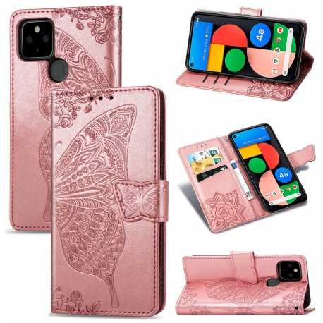 Google Pixel 4a 5G Pl&aring;nboksfodral PU-L&auml;der 4-FACK Motiv Fj&auml;ril-Google Pixel 4a 5G-Shockproof.se