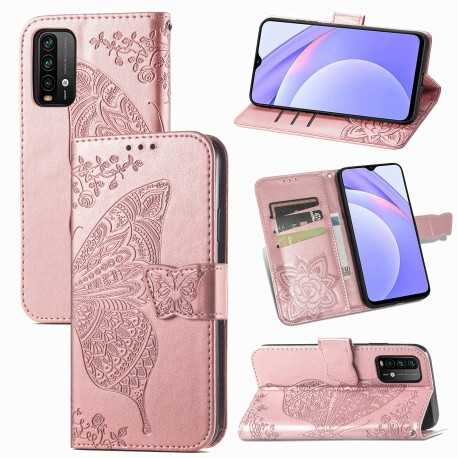 Xiaomi Redmi Note 9 Pl&aring;nboksfodral PU-L&auml;der 4-FACK Motiv Fj&auml;ril-Xiaomi Redmi Note 9-Shockproof.se