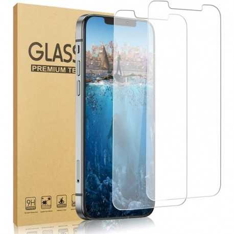 2-PACK iPhone 13 H&auml;rdat glas 0.26mm 2.5D 9H-iPhone 13-Shockproof.se