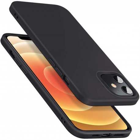 iPhone 13 Gummibelagd Mattsvart Silikon Skal-iPhone 13-Shockproof.se