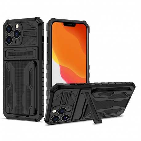 iPhone 13 Pro St&ouml;tt&aring;ligt Skal Kickstand & Kortfack ThinArmor V3-iPhone 13 Pro-Shockproof.se