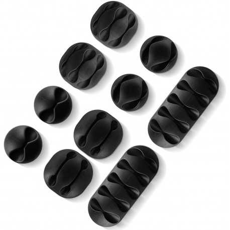 10-PACK Sj&auml;lvh&auml;ftande Kabelh&aring;llare Set-Kablar & Adaptrar-Shockproof.se