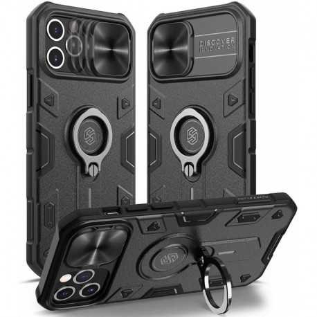 iPhone 13 Pro St&ouml;tt&aring;ligt Skal med Ringh&aring;llare Nillkin-iPhone 13 Pro-Shockproof.se