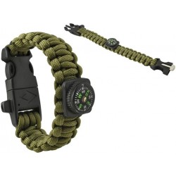 Paracord Armband 5in1 Verktyg för Aktiv Överlevnad