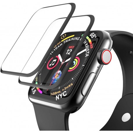 2-PACK Apple Watch Series 7 45mm FullFrame 3D Flexibelt glas 0.26mm 7H-Apple Watch 45mm-Shockproof.se