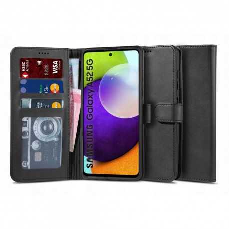 Samsung A52 & A52s 4G/5G Pl&aring;nboksfodral PU-L&auml;der 4-FACK-Samsung A52/A52s-Shockproof.se