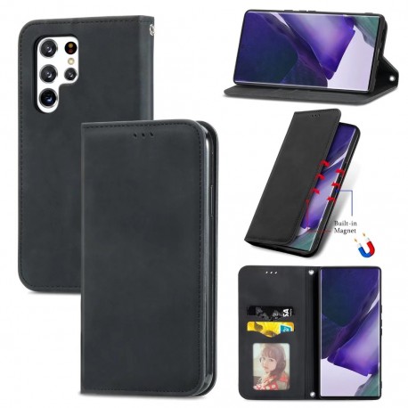 Samsung Galaxy S22 Ultra Flipfodral Kortfack Mocka-Samsung S22 Ultra-Shockproof.se