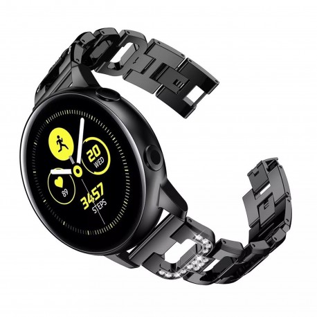 Universal Exklusivt Klockarmband med Strass - 20mm-Smartwatch-tillbeh&ouml;r-Shockproof.se