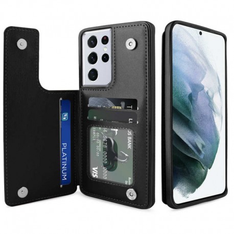 Samsung S22 Ultra St&ouml;tt&aring;ligt Skal Korth&aring;llare 3-FACK Flippr-Samsung S22 Ultra-Shockproof.se